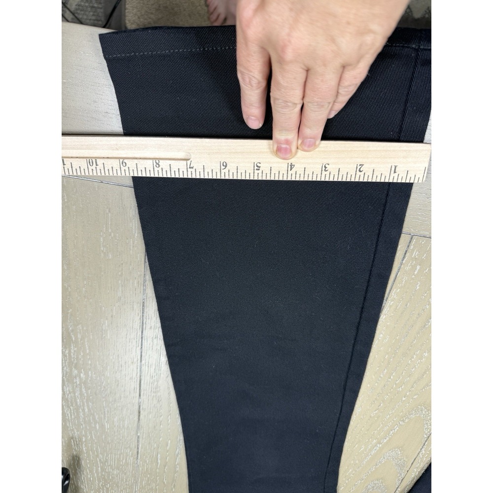 JLO Jennifer Lopez Flare Pants Womens 8 Black Gray Contrast Waistband Y2K Style - Picture 4 of 16